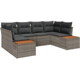  Sjedeća garnitura za vrt 6 kom. 6-Broj sjedala Siva Poliratana 234 x 154 x 85 cm | Shoptok.si