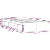  Posteljni okvir dimljeni hrast 120x190 cm | Shoptok.si