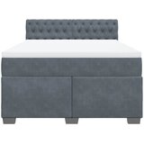  Krevet s oprugama i madracem tamnosivi 140x200 cm baršunasti | shoptok.hr