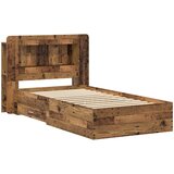  Okvir kreveta s pohranom s uzglavljem Staro drvo 80 x 200 cm | shoptok.hr