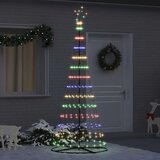 vidaXL LED božično drevesce večbarvno 138.5 x 138.5 x 399 cm Kovina | Shoptok.si