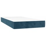 Box spring krevet s madracem tamnoplavi 80 x 200 cm baršunasti | shoptok.hr