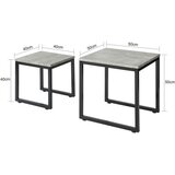 SoBuy komplet dveh kavnih mizic v industrijskem slogu z vzorcem cementa, (20814848) | Shoptok.si