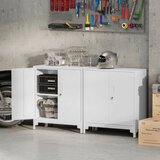  Metalni uredski ormar vrata koja se zaključavaju uredska komoda s ladicama dvoslojni dizajn bijela | shoptok.hr