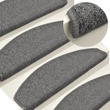  Prostirke za stepenice 15 kom 65x24x4 cm tamno sive poluokrugle velike | shoptok.hr