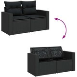  11-dijelni set vrtnih sofa od poliratana s jastucima crni | shoptok.hr