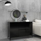 Maison Chic Komoda - Predalnik črna 104x35x70 cm iverna plošča, (21716235) | Shoptok.si
