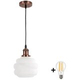 Brilagi LED luster na sajli RETRO GLASS 1xE27/60W/230V prečnik 20 cm bakarna/bela Cene