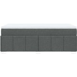 vidaXL Okvir kreveta s oprugama i madrac tamnosivi 80x200cm od tkanine | shoptok.hr