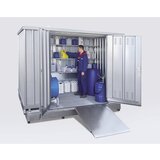 LaCont Vsebnik za nevarne snovi za pasivno skladiščenje vnetljivih snovi, zunanje mere VxŠxG 2585 x 4075 x 2875 mm, pocinkan | Shoptok.si