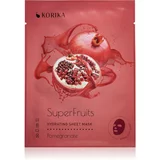 KORIKA SuperFruits Pomegranate - Hydrating Sheet Mask vlažilna tekstilna maska Pomegranate 25 g