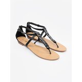 Shelvt Flat sandals black in flip-flop style | Shoptok.si