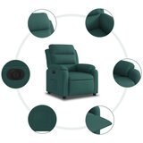  Električni naslanjač temno zeleno blago | Shoptok.si