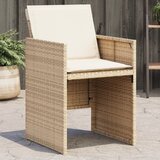 Maison Chic Vrtni stoli - Stol za vrt z blazinami 4 kosi bež poli ratan JS2208, (21877100) | Shoptok.si