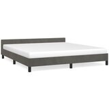 vidaXL Posteljni okvir z vzglavjem temno siv 180x200 cm žamet, (20736643) Cene