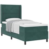 Box spring krevet Tamnozelena 100 x 200 cm Baršun - Tamnozelena 100 x 200 cm Prošiveno gumbima | shoptok.hr