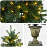 Mini božićno drvce 120 cm 100 LED lampica Topla bijela PVC i PE | shoptok.hr