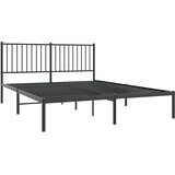  Metalni okvir za krevet s uzglavljem crni 160x200 cm | shoptok.hr