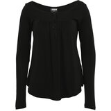Urban Classics Women's Black Viscose Long Sleeve Button | shoptok.hr