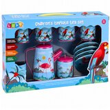  Set za čaj s papigama, metal, egzotični uzorak, 12 komada. | shoptok.hr