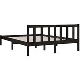  Posteljni okvir črn iz trdne borovine 140x190 cm, (20606181) | Shoptok.si