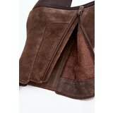 Boto Women's Suede Ankle Boots With Heel Insulated Khaki Arelia | ePonuda.com