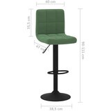 vidaXL Barski stolček temno zelen žamet, (20967333) | Shoptok.si