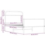 vidaXL Okvir kreveta bez madraca boja hrasta sonome 90 x 190 cm drveni | shoptok.hr