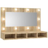 Ormarić s ogledalom LED boja hrasta sonome 90 x 31,5 x 62 cm | shoptok.hr