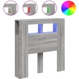 Maison Chic led posteljno vzglavje - vzglavna omarica - nočna omarica siva sonoma 100x18,5x103,5 cm inž. les, (21712372) Cene