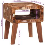  Konačna Stolić Smeđa 40 x 32 x 46 cm Čvrsto drvo iz reciklaže | shoptok.hr