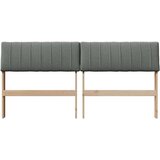 vidaXL tapecirano vzglavje temno siva 150 cm masivno borovo les | Shoptok.si