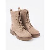 Shelvt Stylish beige workers with a round toe | Shoptok.si