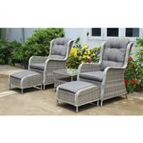 Garden Pleasure Siva vrtna lounge garnitura od umjetnog ratana za 2 Valencia - | shoptok.hr