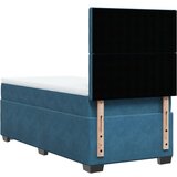 Box spring krevet s madracem plavi 90x200 cm baršunasti | shoptok.hr