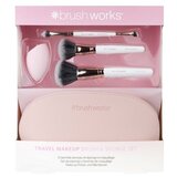 Brushworks putni set četkica i sunđer za šminkanje