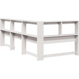  Knjižnica vzglavje L-oblike bela 80 cm trdna borovina, (21793125) | Shoptok.si