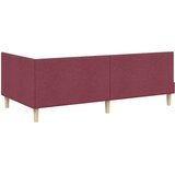  Kutni okvir kreveta s uzglavljem Vinska crvena 90 cm x 200 cm | shoptok.hr