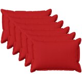  Presvlaka za jastuk 6 pcs HOUTEN Crvena 40 x 60 cm Umjetni lan | shoptok.hr