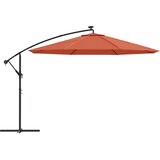  Konzolni vrtni suncobran s LED svjetlima 350 cm terakota | Eponuda.com