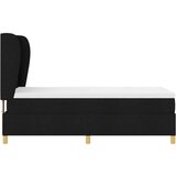  Box Spring Postelja z Blazino Črna 90x200 cm Tkanina, (22052778) | Shoptok.si