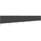 vidaXL Vjetrobran sa 6 panela od tkanine 800 x 80 cm sivi Cijene