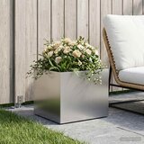  Vrtna saksija Srebrna 40 x 30 x 30 cm Pocinčani čelik | shoptok.hr