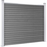  Set panela za ogradu WPC 699 x 146 cm sivi | shoptok.hr