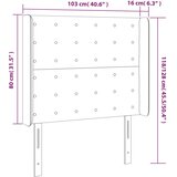  Uzglavlje s ušima svjetlosivo 103x16x118/128 cm od tkanine | shoptok.hr