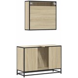  2-dijelni set kupaonskog namještaja boja hrasta sonome drveni Smeđa | shoptok.hr