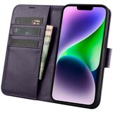 ICARER 2v1 usnjena preklopna torbica za iPhone 14 Plus Anti-RFID denarnica temno vijolična, (21522044) Cene