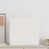  Papirnate vrećice 250 kom s ručkama bijele 54x15x49 cm | shoptok.hr