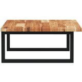  Zidna polica za umivaonik od čelika i masivnog bagremovog drva Smeđa 100 x 50 x 2 cm | shoptok.hr