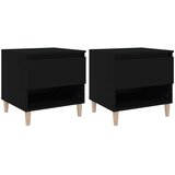 vidaXL Nočna omarica 2 kosa črna 50x46x50 cm inženirski les | Shoptok.si